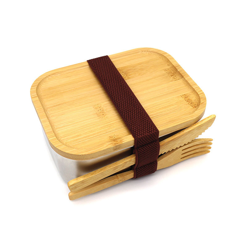 Spacious Leak Proof 304 Stainless Steel Lunch Box with Bamboo Lid