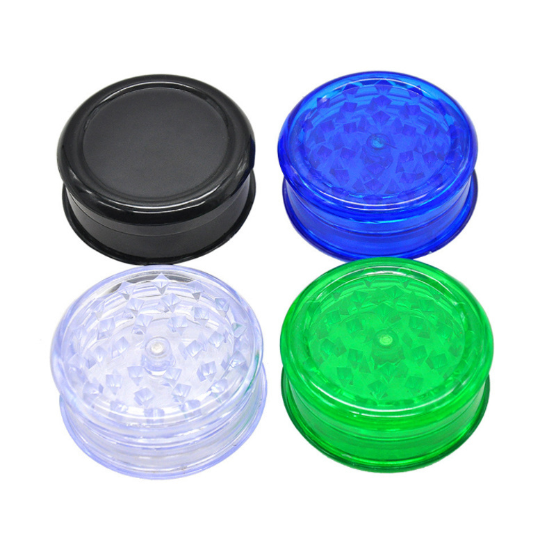 Acrylic cheap small custom plastic dry herb hand tobacco grinder