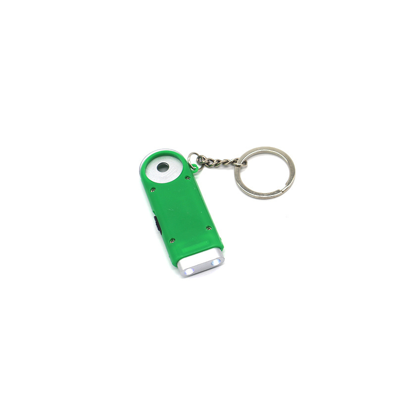 Promotional gift custom logo plastic mini LED keychain light with euro coin holder