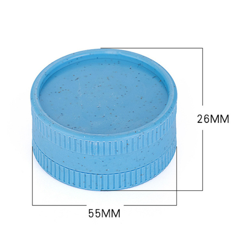 Portable lightweight 55mm biodegradable wheat straw smoking herb grinder