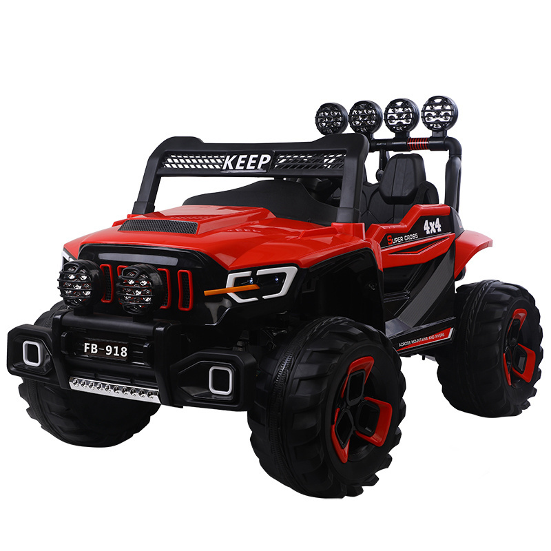 Children's electric car four-wheel remote control vehicle can sit on the child child charging off-road vehicle baby toy buggy