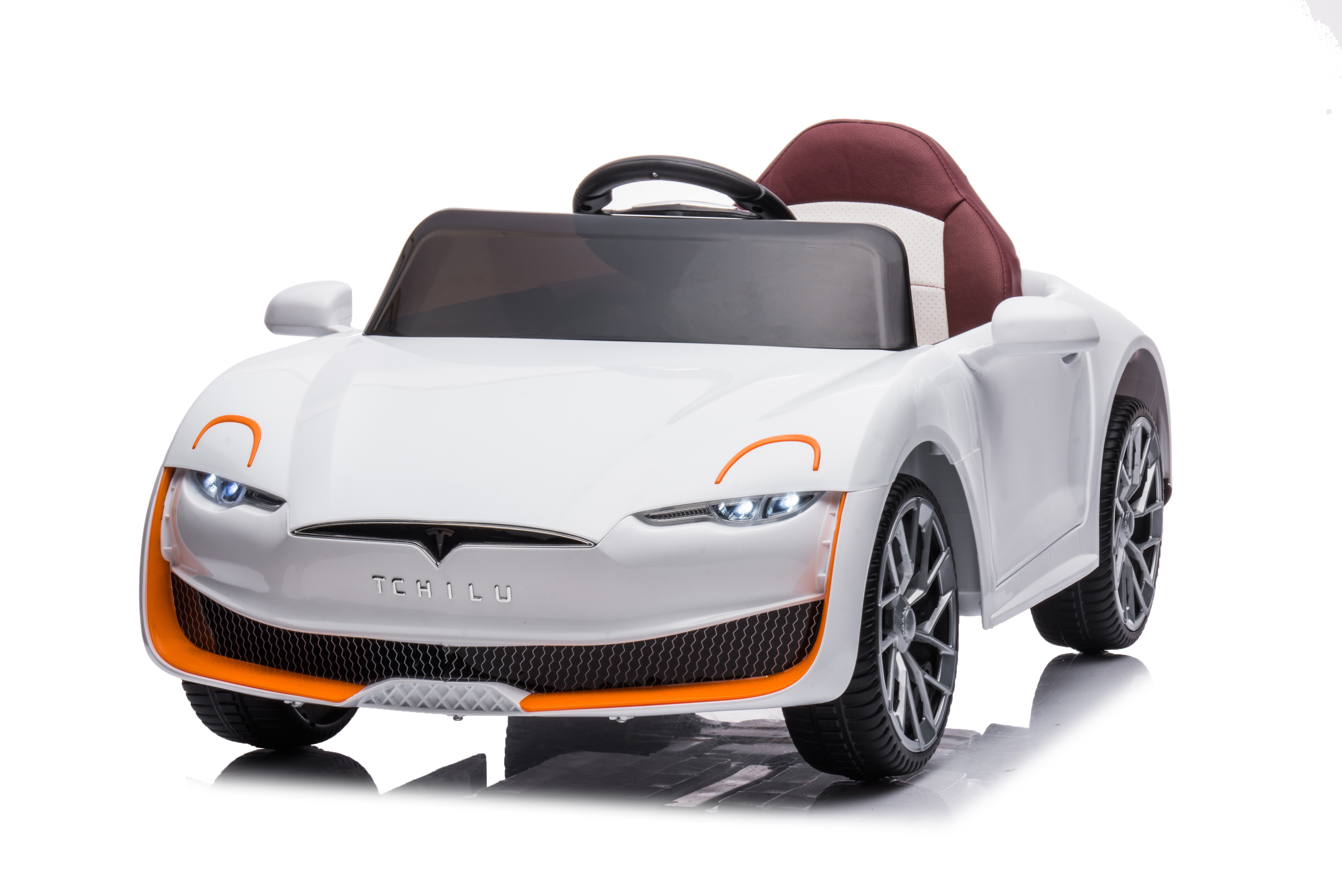 2024 Kids Electric Car 2-7 Years Old 1 Seater Cars for Kids Red Toy Music White Orange USB Power Battery Style Wheels Children