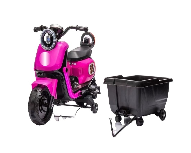 New design kids electric motorcycle with rear bucket high quality kids ride on toy motorbike factory direct sale