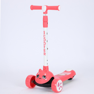 Extra-Wide Board Children's Scooter Adjustable Height Up 3 Wheels Kick Scooters For Kids Toddlers 3-6 Years Old