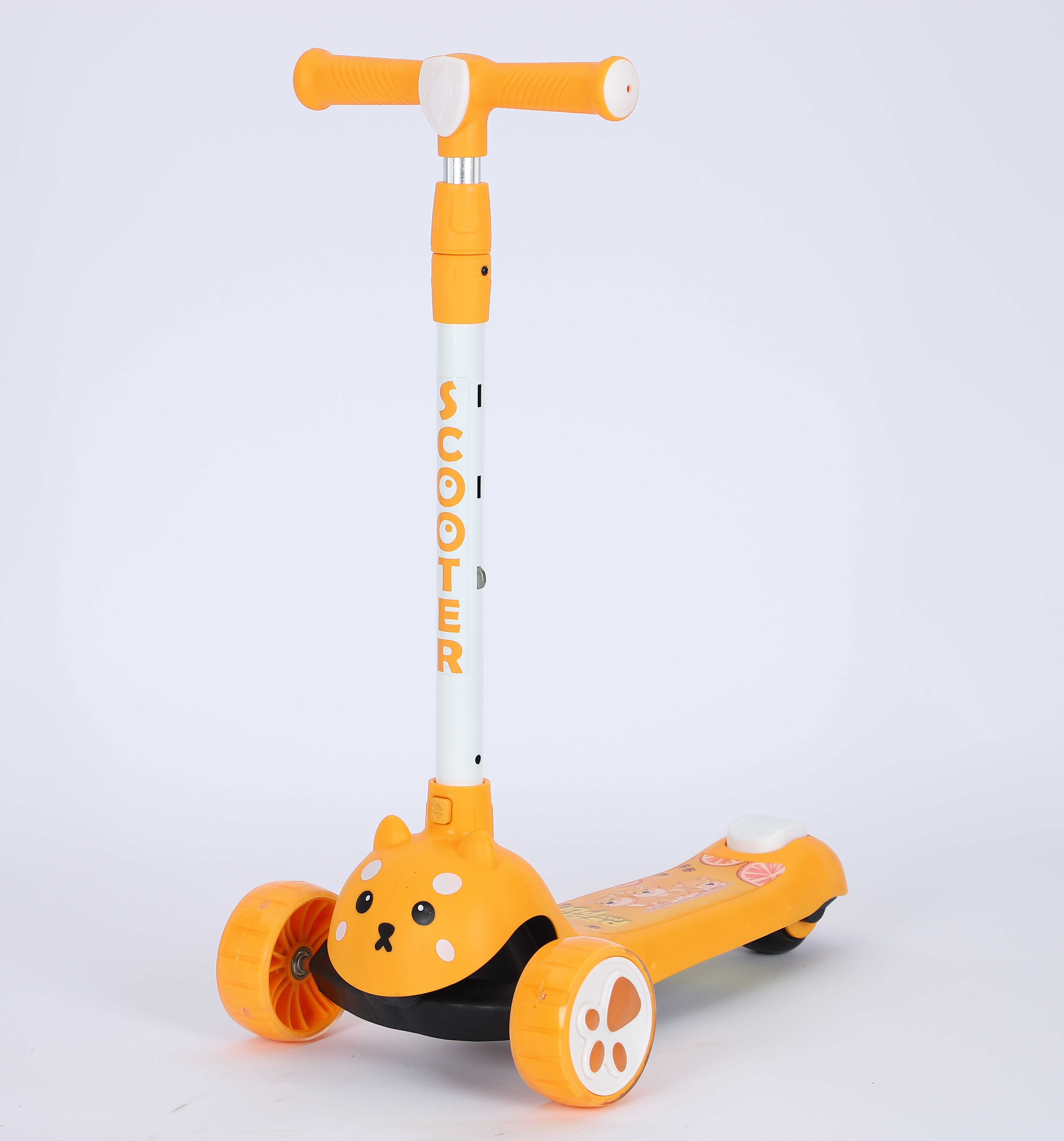 Extra-Wide Board Children's Scooter Adjustable Height Up 3 Wheels Kick Scooters For Kids Toddlers 3-6 Years Old