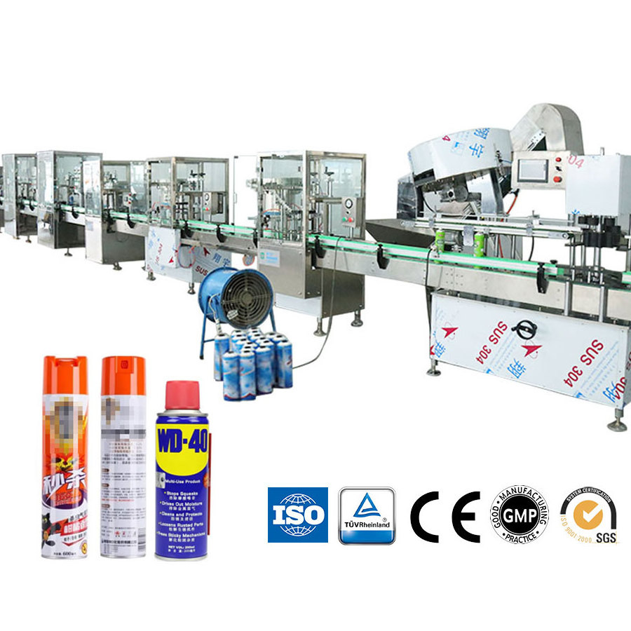 Paixie Fully Automatic Aerosol Can Filling Machine Automatic Aerosol Filling Line Machine