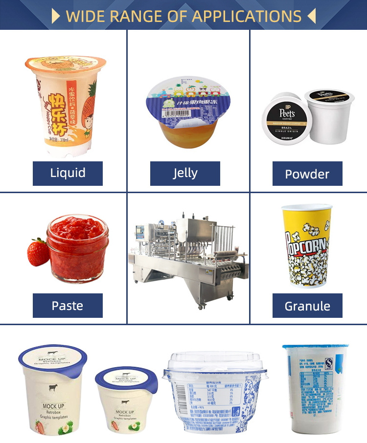 Paixie automatic yogurt pudding ice cream water jelly cup filling sealing machine yogurt packaging machine