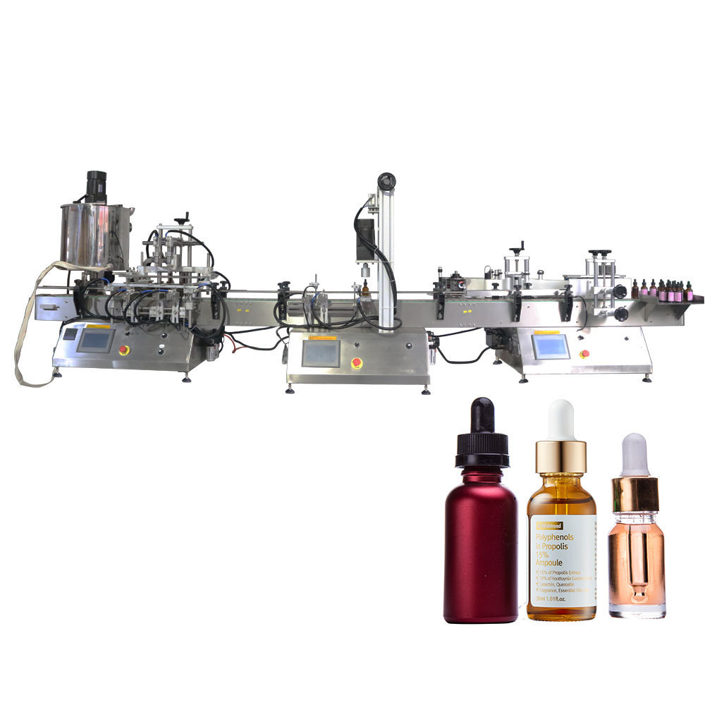 PAIXIE Automatic Table Top Perfume Small Bottle Filling Machine Cosmetic Cream Jar Liquid Filling Capping And Labeling Machine