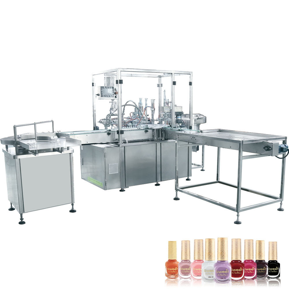 Automatic Small Glue Gel Paste Filling Machine Cosmetic Liquid Nail Paint Gel Polish Liquid Filling Capping Machine