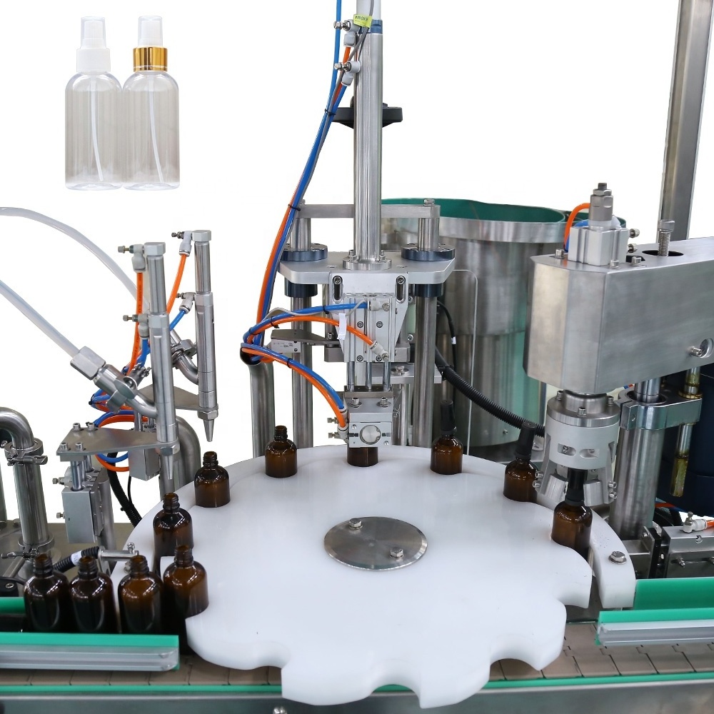 sales promotion small 50ml liquid repellent bottling machine automatic spray dispenser filling capping machine