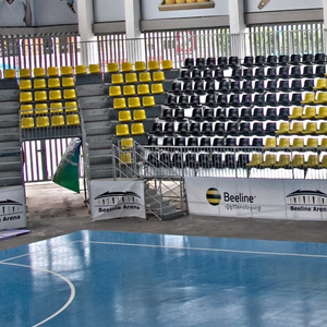 Outdoor Indoor portable spectator bleachers dismounted temporary use bleacher with plastic seats