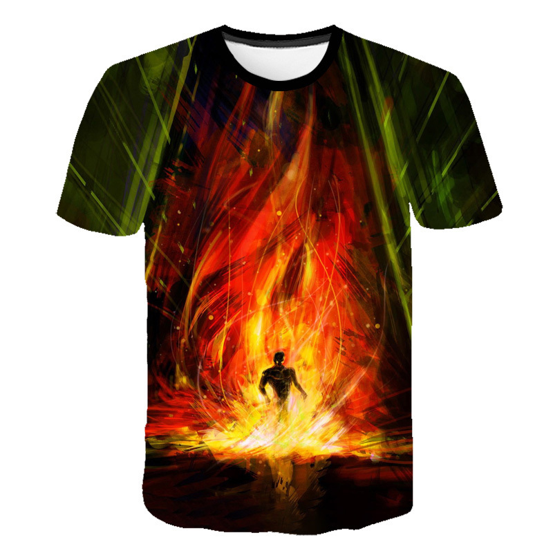 Hot sale 3D Graphic Design  T-shirt O-Neck Short-Sleeve 3D Designs