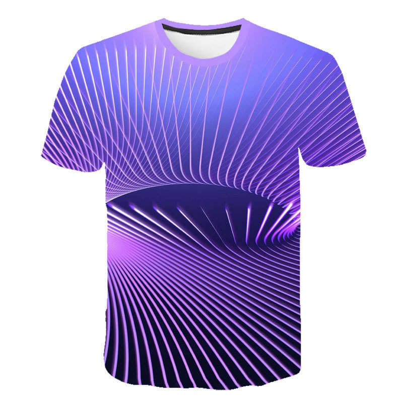 Hot sale 3D Graphic Design  T-shirt O-Neck Short-Sleeve 3D Designs