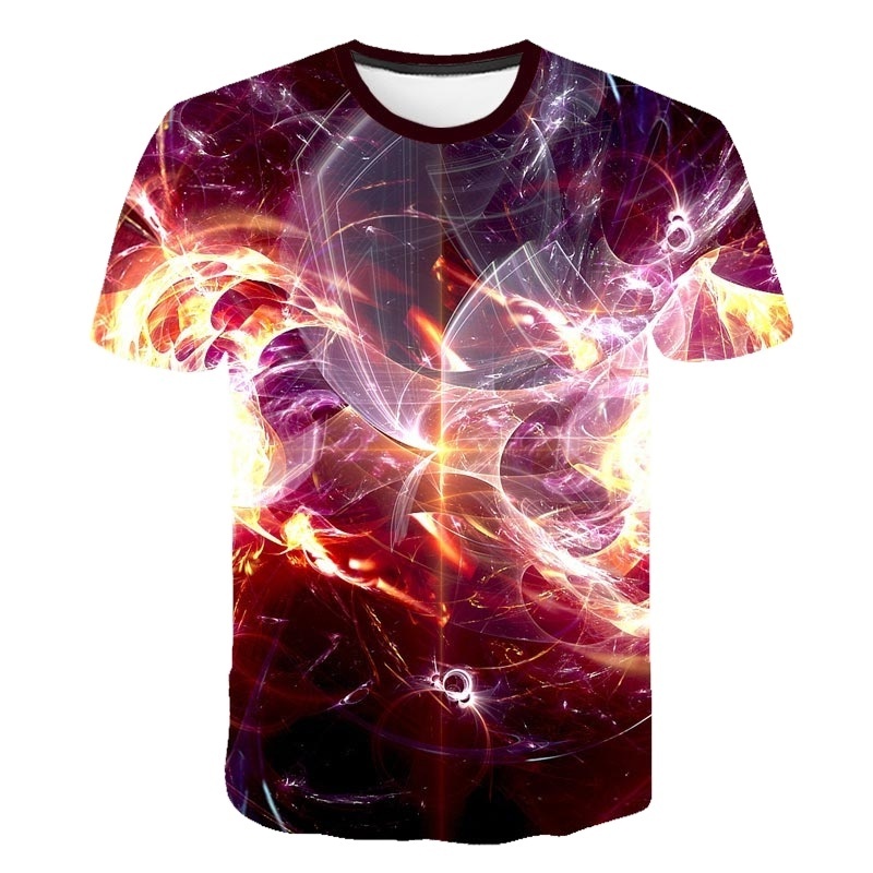 Hot sale 3D Graphic Design  T-shirt O-Neck Short-Sleeve 3D Designs