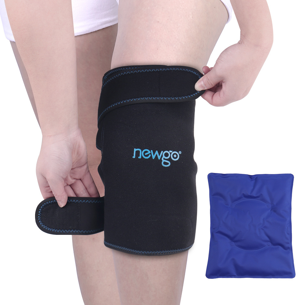 Knee Pain Relief Gel Cooling Ice Pack Wrap Hot Cold Compress Knee Brace Heating Pad Support