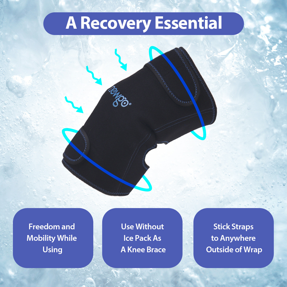 Knee Pain Relief Gel Cooling Ice Pack Wrap Hot Cold Compress Knee Brace Heating Pad Support