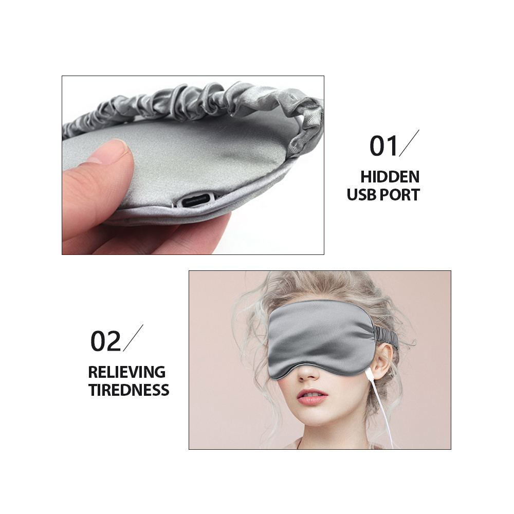 Moist Heat Compress Electric USB Heated Eye Mask for Dry Tired Puffy Eyes, Dark Circle, Sinus Pain Pressure Relief