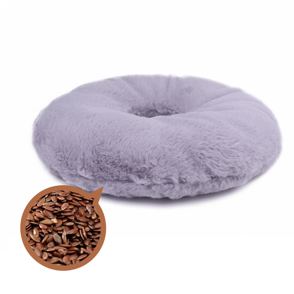 Heating  cushion pillow with natural flaxseed filler provide soothing warm