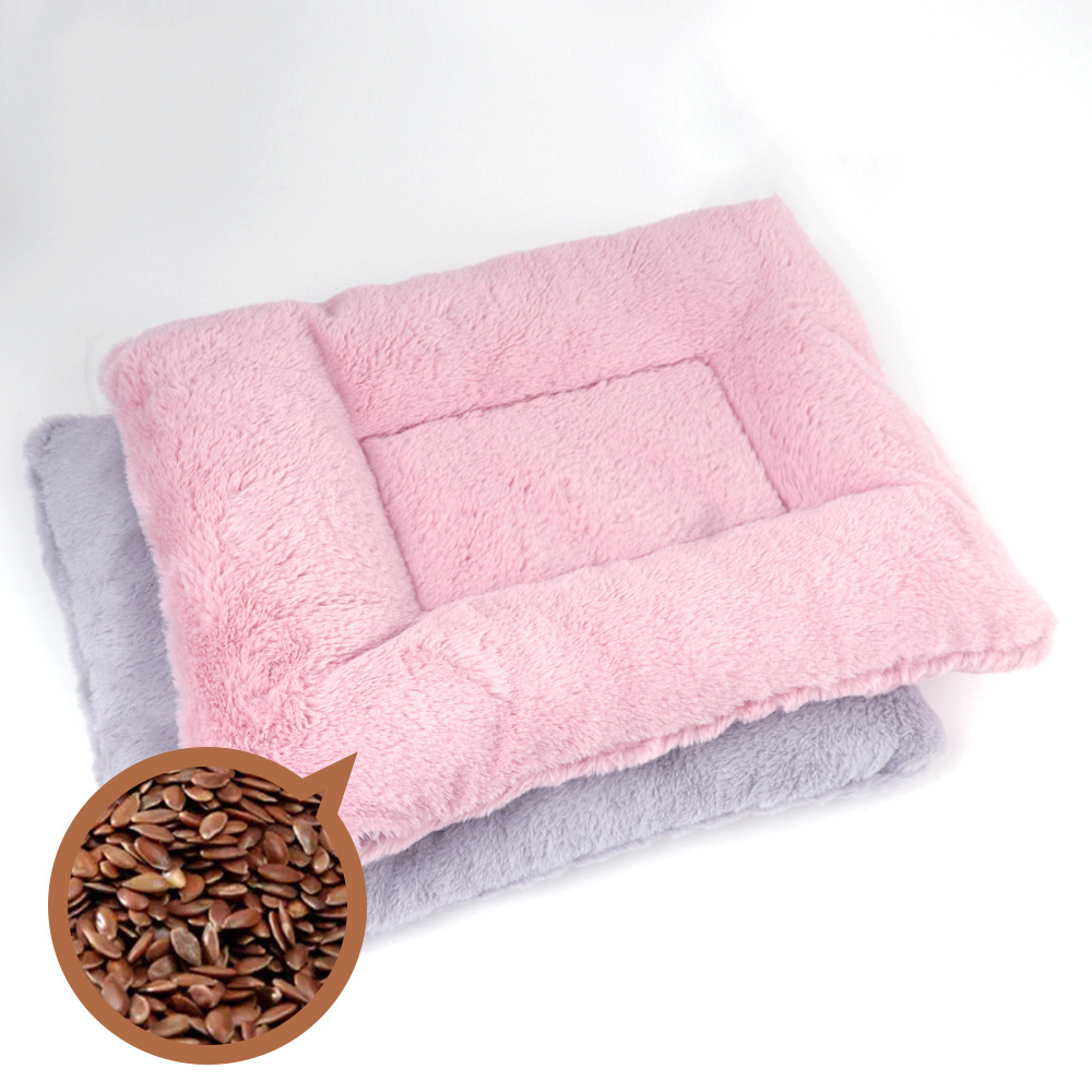 Heating  cushion pillow with natural flaxseed filler provide soothing warm