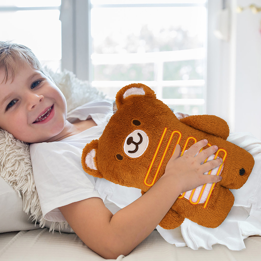 USB Electric Heat pack Cuddly Soft hand or body Warmer Heating  Plush animal Soothing for Children Kids Bedtime