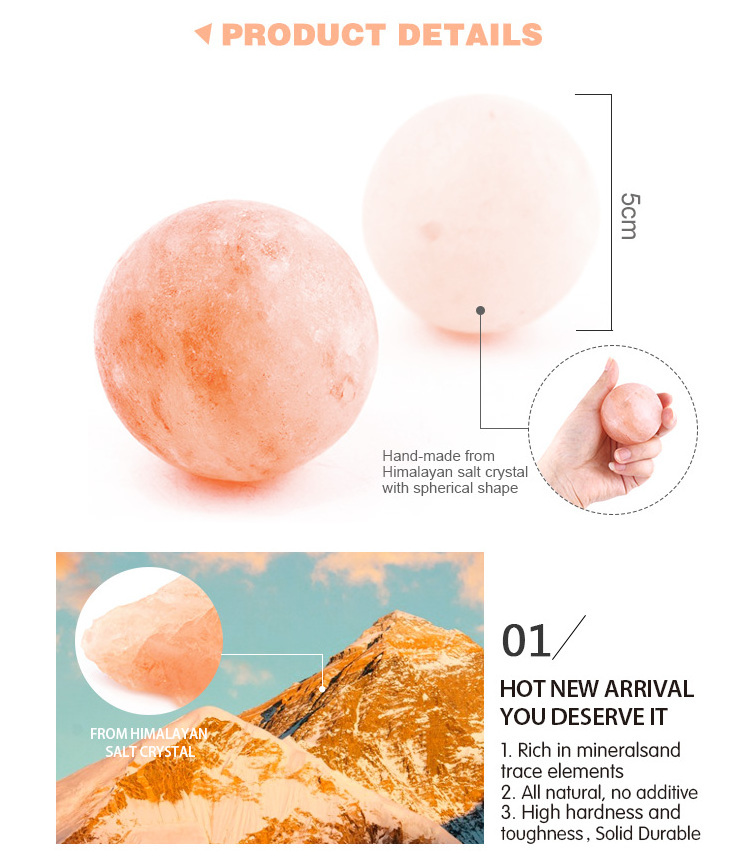 Himalayan Stone Rose salt massage ball Himalayan salt pink himalayan salt massage stones