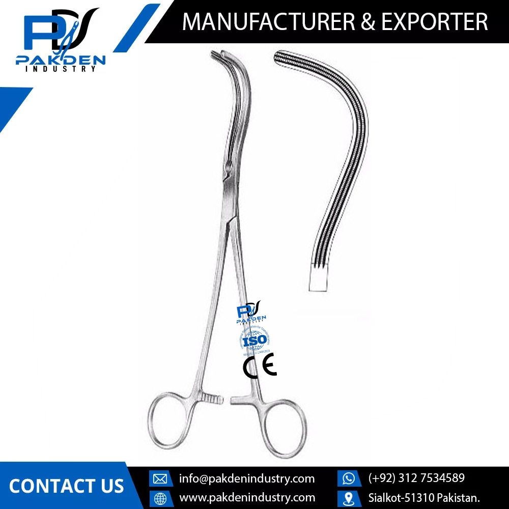 Factory Direct Sale Affordable Price Guyon Kidney Pedicle Clamp / Premium Quality Stainless Steel Guyon Kidney Pedicle Clamp