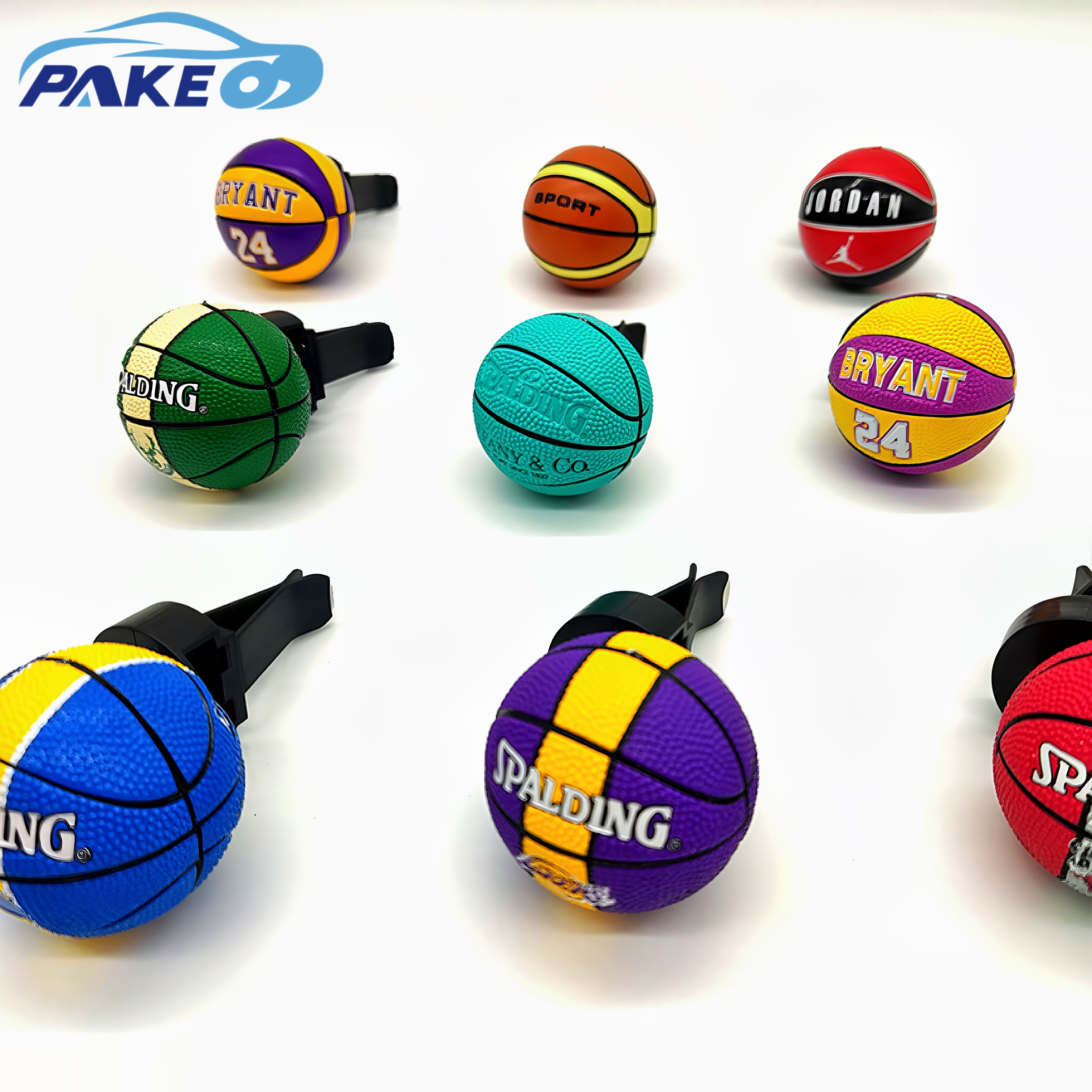 Car Interior Air Freshener Basketball Shape Car Vent Decoration Ornament Creative Perfume Clip