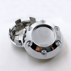 Hot sale 68mm chrome car custom silver black tuning universal wheel center cap