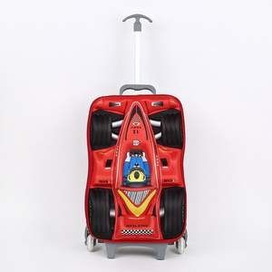 3D children's trolley school bag six wheels kids cartoon travel bag student special car trolley luggage suitcase