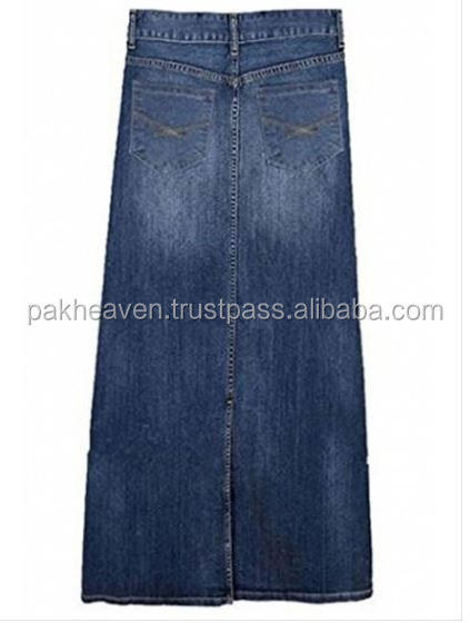 custom Denim Skirt jeans short skirt Back Split Long Pencil A Line Maxi Jean Denim Skirt