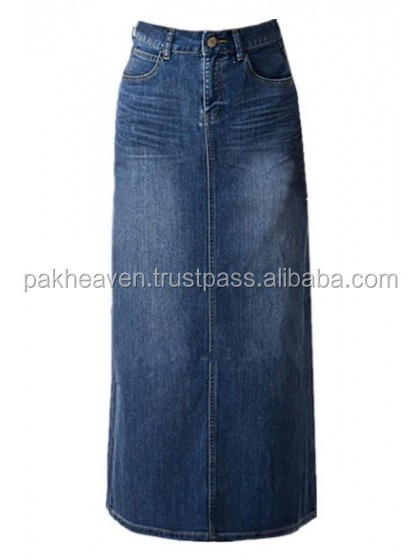 custom Denim Skirt jeans short skirt Back Split Long Pencil A Line Maxi Jean Denim Skirt