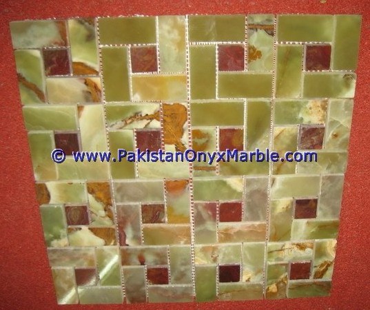 GREEN ONYX POLISHED MOSAIC TILE 4 KITCHEN BACKSLASH SHOWER WALL & FLOOR