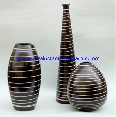 home & garden marble vases jet black marble handcrafted natural stone flower vases