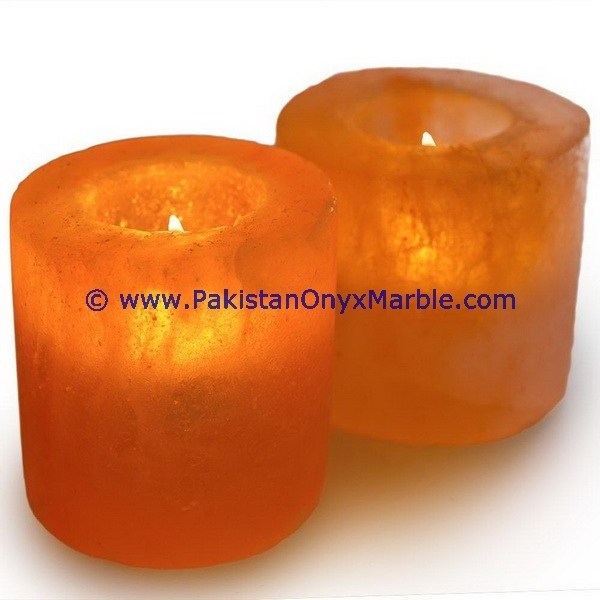 Factory Price Natural Himalayan Pink Crystal Rock Salt Designed Candle holder crafted tea light cube cylinder heart