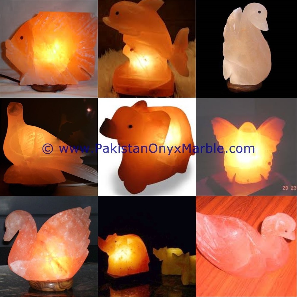 antique himalayan usb animals salt lamps crafted swan cat dog elephant horse owl fish Mini Salt Lamps