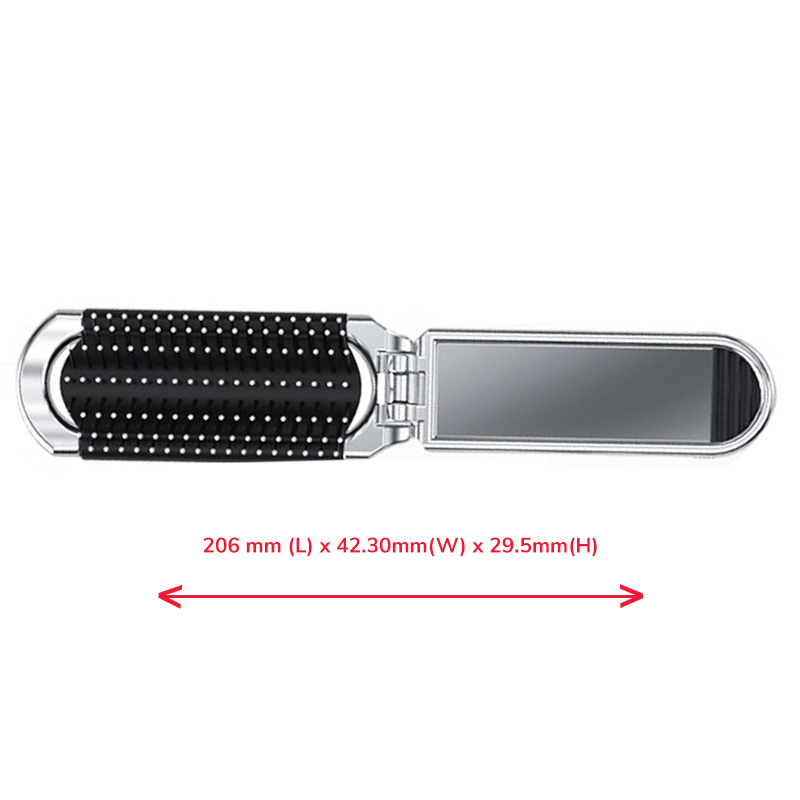 Hot Selling Foldable Mirror Travel Portable Lightweight Small Makeup Hairbrush Pocket Hair Comb