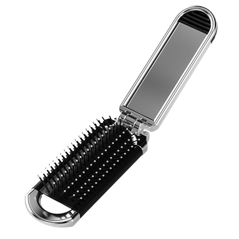 Hot Selling Foldable Mirror Travel Portable Lightweight Small Makeup Hairbrush Pocket Hair Comb