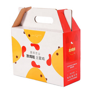 Agriculture Food Gift Handle Box Cardboard Dry Fruit Packaging Gift Box Corrugated Box With Handle