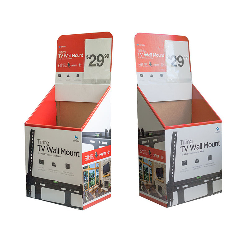 Customized Promotional Cardboard Display Stand Shelves Retail Dump Bins Corrugated Shop Supermarket POP Display Units