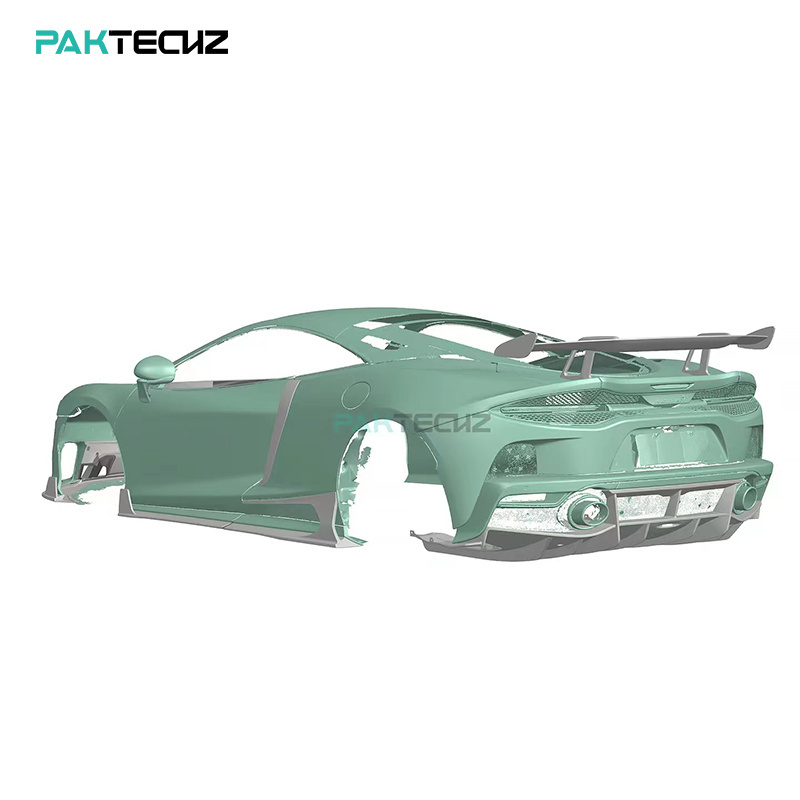 Paktechz Prepreg Carbon Fiber Full Body Kit Front Lip Hood Side Skirt Rear Diffuser Spoiler for McLaren GT