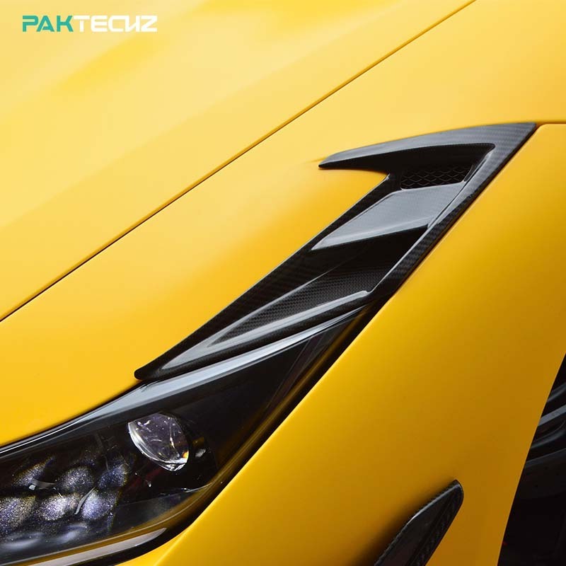 Paktechz Prepreg Carbon Fiber Bodykit Front Vent Trims for Ferrari F8 Tributo Spider