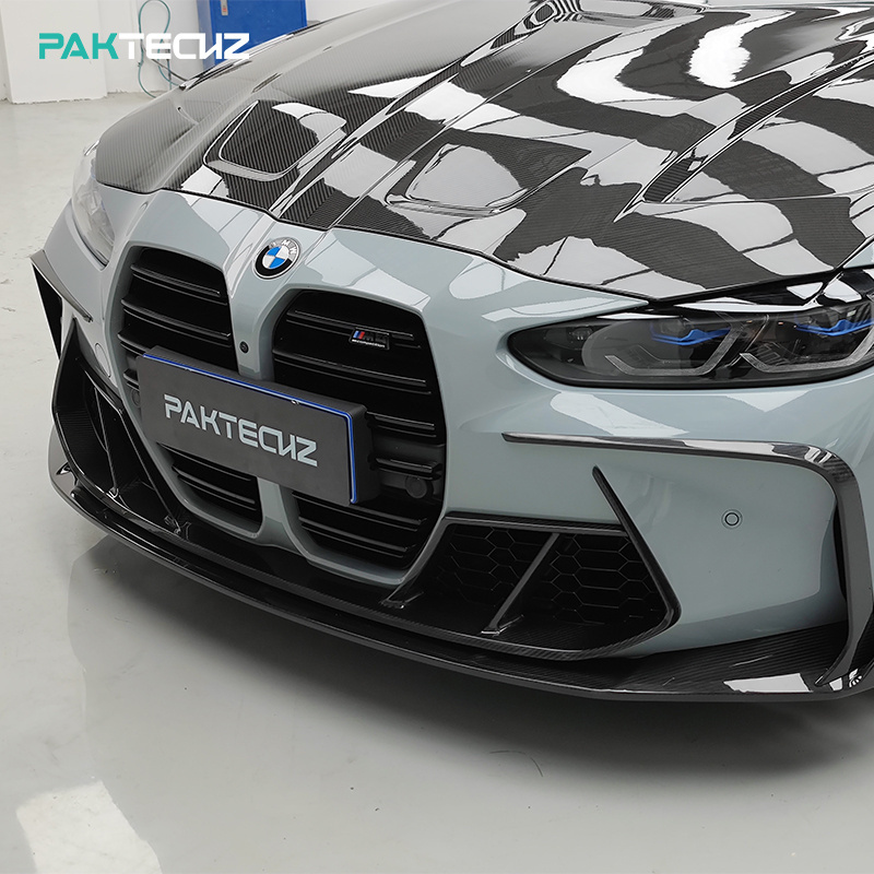 Paktechz Prepreg Carbon Fiber Parts Bodykit Front Bumper Vent Trim for BMW G8x M3 G80 M4 G82 G83