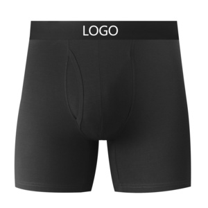 2024 OEM Customizable Hight Quality 95% Soft Cotton Long Leg Breathable Boxer Briefs For Mens