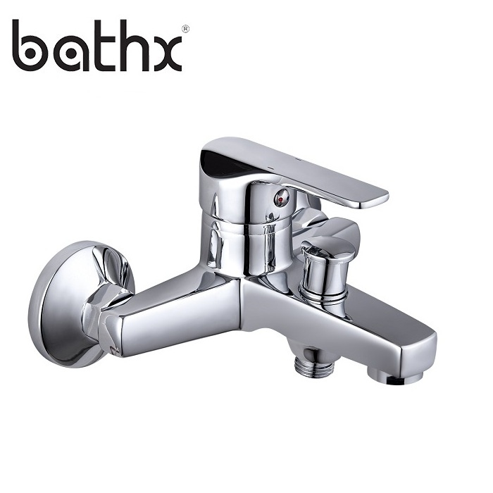 Bathx Popular Style Double handle brass chromed hot and cold bathroom shower faucet