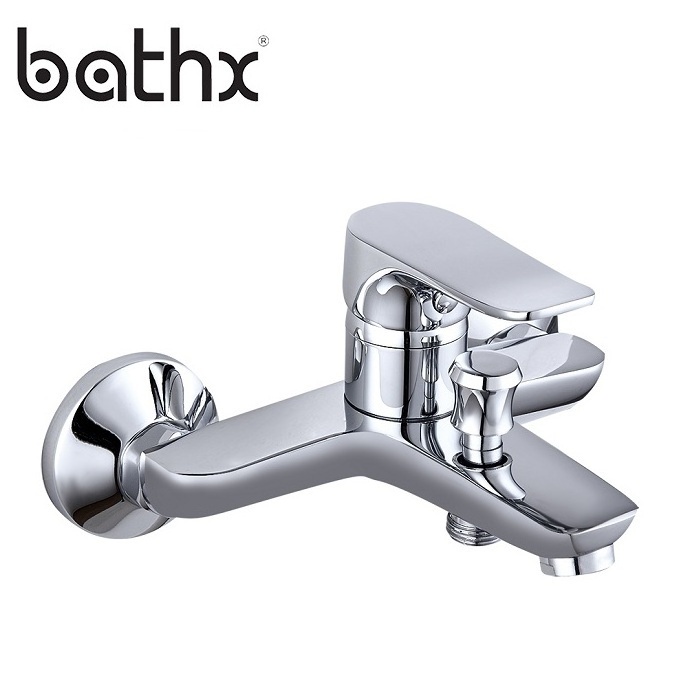 Bathx Popular Style Double handle brass chromed hot and cold bathroom shower faucet