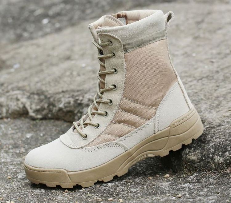 Fast Shipping Lace Up Breathable Waterproof Shock-absorbing Desert Hiking Boots Tactical Delta Boots