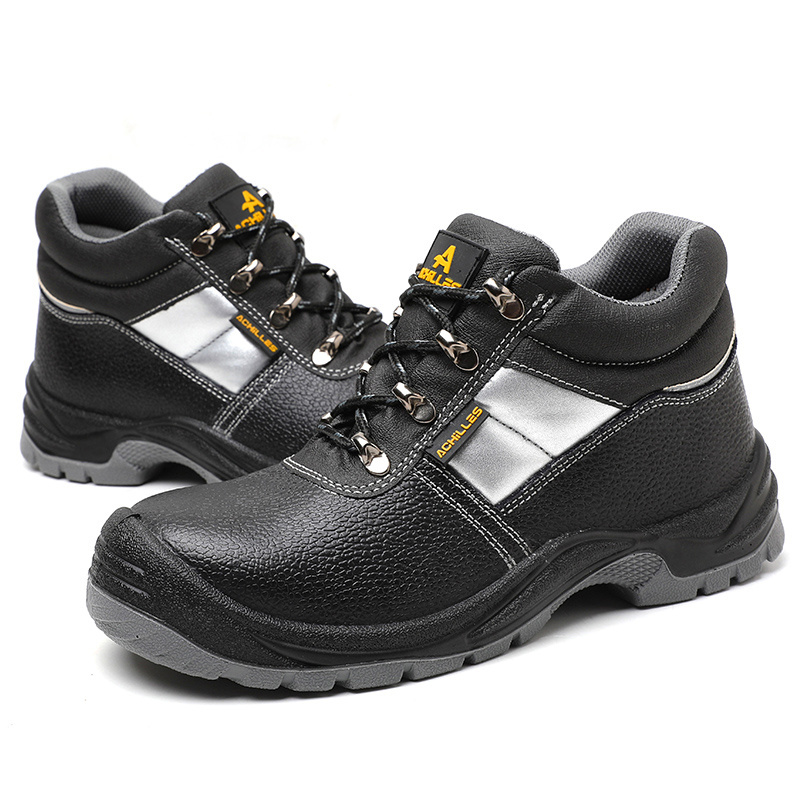 New Arrival Leather Industrial Steel Toe Men Skid Anti Puncture Safety Boots Safty Work Shoes For Man And Women