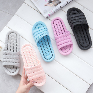 Soft PVC Indoor Women's Slippers Men Summer Household Couple Non-Slip Bathing Bathroom Plastic Shower Slipper Shoes Customized