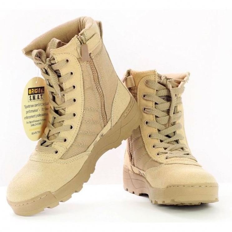 Fast Shipping Lace Up Breathable Waterproof Shock-absorbing Desert Hiking Boots Tactical Delta Boots