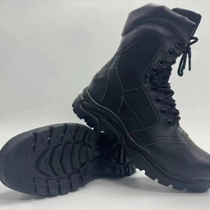 Genuine Leather Steel Toe safety shoes for men Hiking Boot Leather Top Layer Cowhide Non-slip Operator Tactical Combat Boots